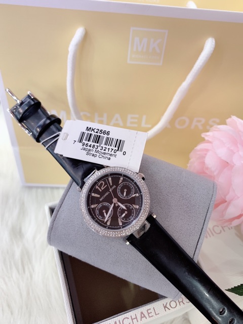 Đồng Hồ Nữ Dây Da Viền Hột Micheal Kors Mk6451 Full Box Chính Hãng