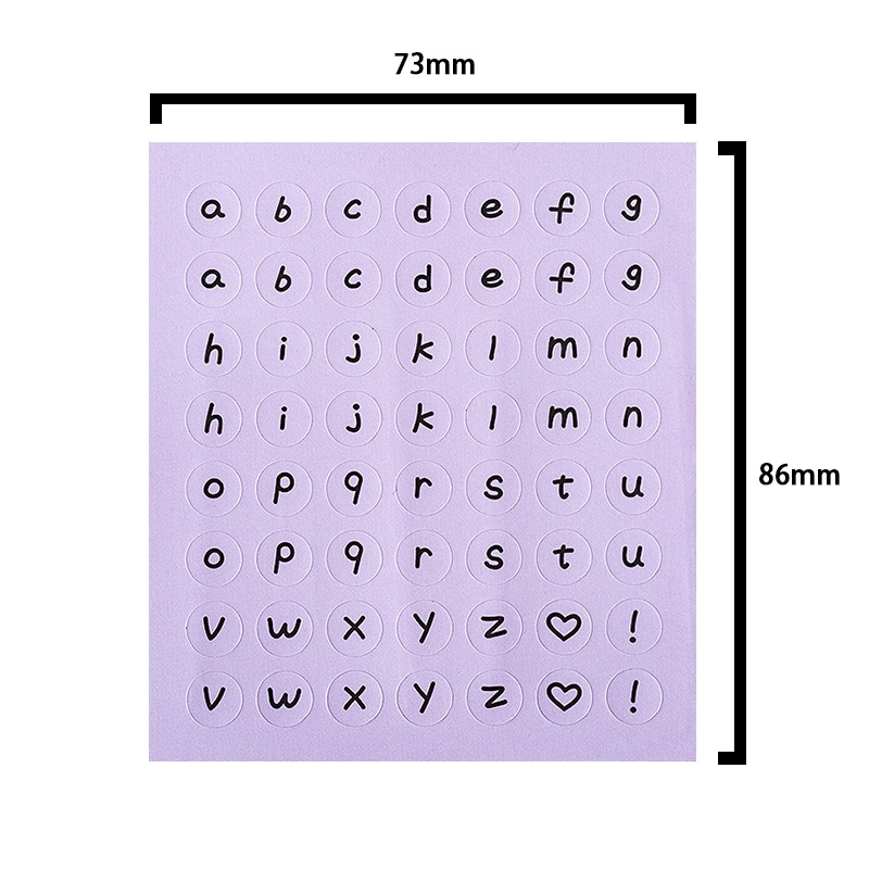 1 Miếng Dán Trang Trí Sổ Tay Nhật Ký Hình Chữ Cái Tiếng Anh