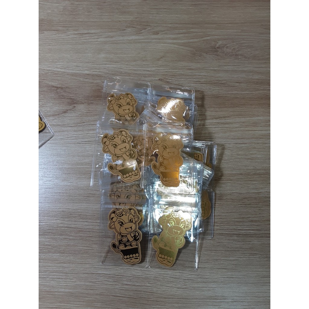 Miếng dán mèo thần tài mạ vàng trang trí vào ốp điện thoại, ví, túi, bóp tiền thu hút tài lộc