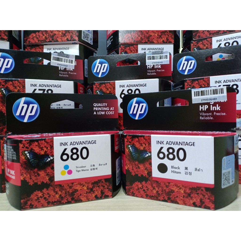 Mực in HP 680 - Combo Đen và Màu - Hàng Chính Hãng