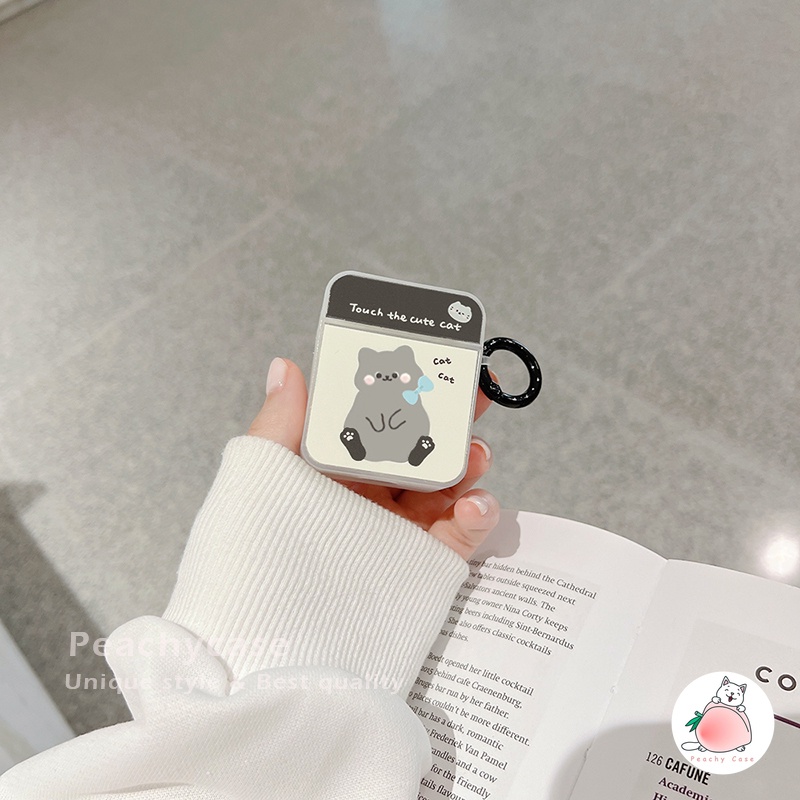 Vỏ Bảo Vệ Hộp Sạc Tai Nghe Airpods 1 2 Pro Air Pod 3 Không Dây Tráng Gương Hình Chú Mèo Dễ Thương Kèm Nhẫn Chống Thất Lạc Tiện Dụng