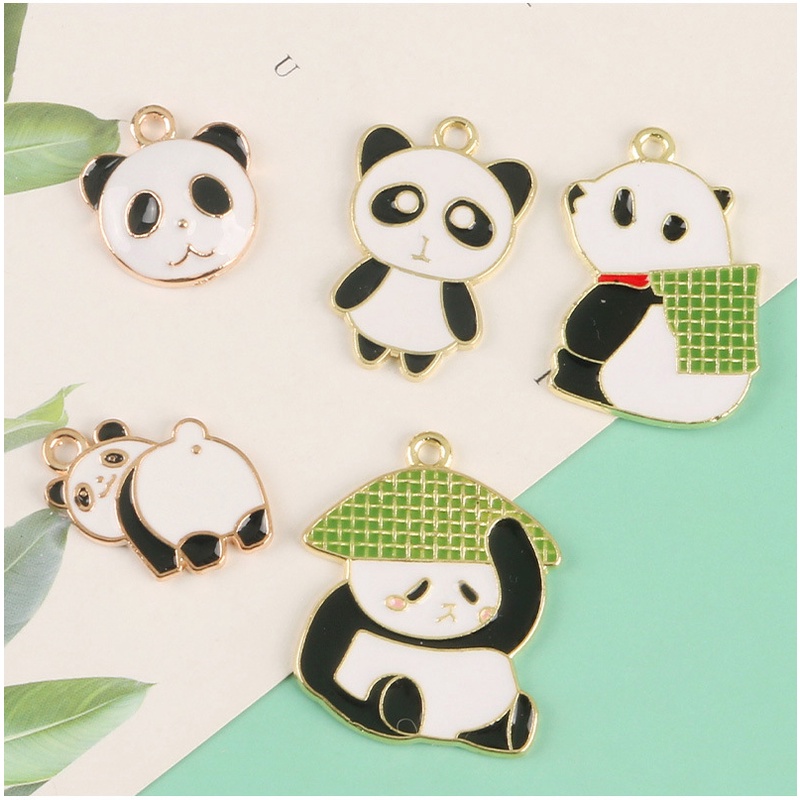 Mặt Dây Chuyền/ Vòng Tay, Mặt Móc Khoá Hợp Kim Phong Cách Retro Hình Chú Gấu Trúc Panda Dễ Thương