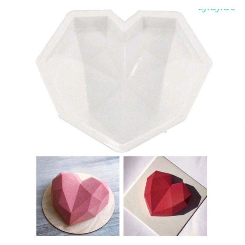 khuôn silicon tim lớn 22 x 18 cm làm bánh pinata