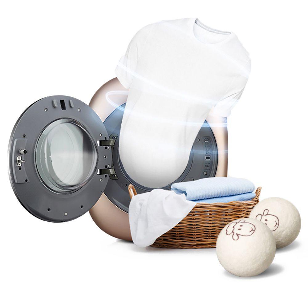 Set 6 Quả Bóng Sấy Khô Quần Áo Bằng Len Nguyên Chất Dày Dặn Kèm Túi Đựng Tiện Lợi
