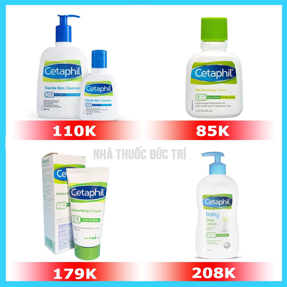 [NHẬP KHẨU] Sữa rửa mặt không xà phòng Cetaphil Gentle Skin Cleanser - 59ml/ 125ml/ 250ml/ 500ml