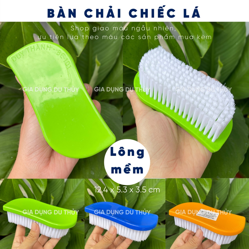 Bàn chải chà chân, giặt đồ lông mềm, lông cứng chất liệu nhựa và gỗ hình vuông, oval, chiếc lá của gia dụng du thủy