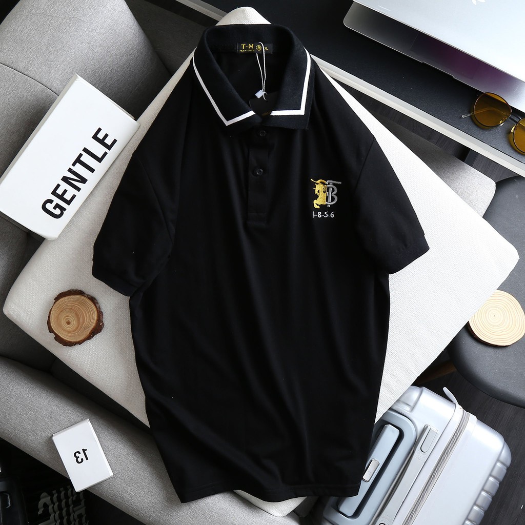 Áo thun nam có cổ polo cao cấp, vải cotton giãn 4 chiều, vải mềm, mát, MS010 LB1990store | BigBuy360 - bigbuy360.vn