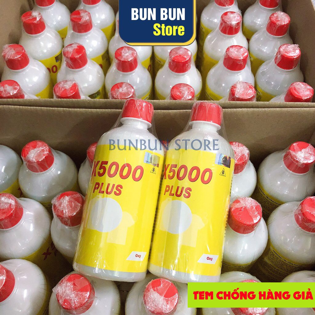 Nước tẩy trắng X5000 - Chính hãng - không làm bay màu vải, không khô vải