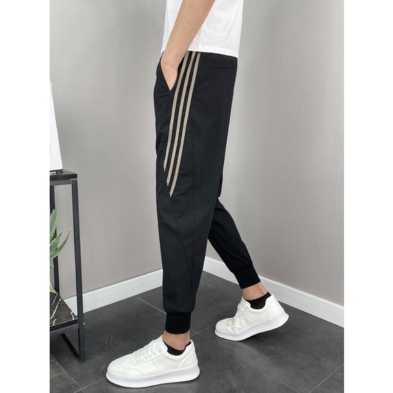 Quần dài nam thể thao thun 3 sọc ,jogger nam ống rộng phong cách trẻ trung năng động