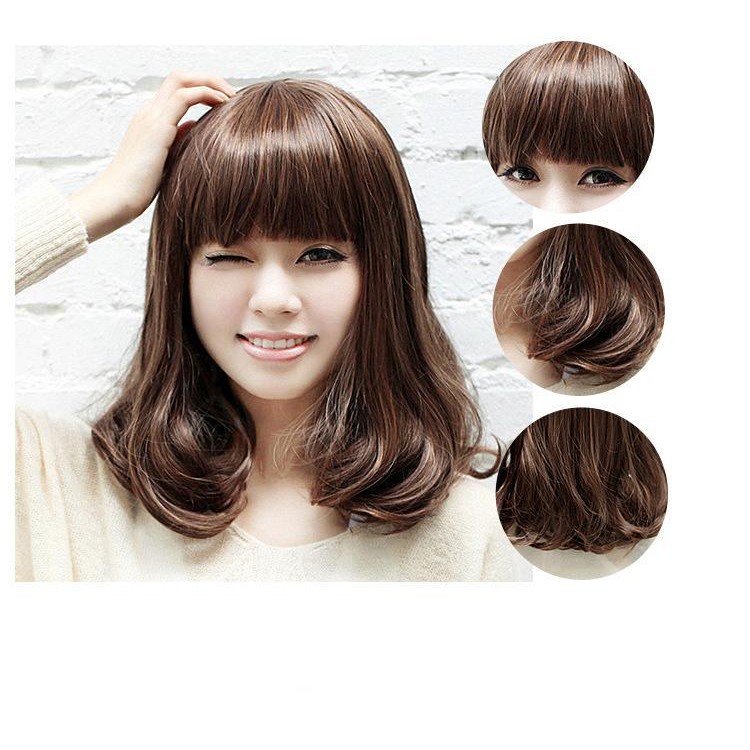 BỘ TÓC GIẢ UỐN CÚP NGANG VAI