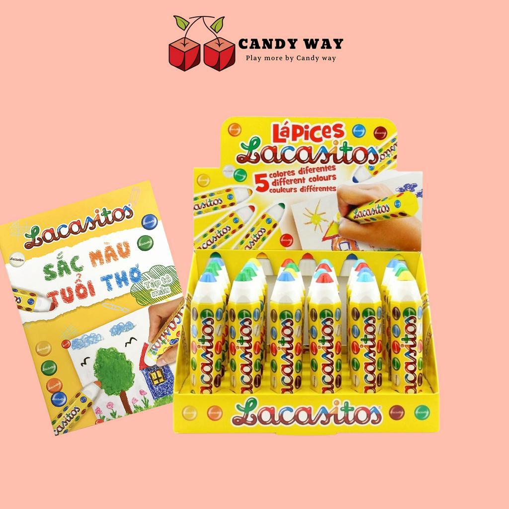Kẹo Sô cô la sữa phiên bản bút chì màu Lacasitosos 20g - Kèm tập tô màu cho bạn nhỏ vừa ăn vừa học