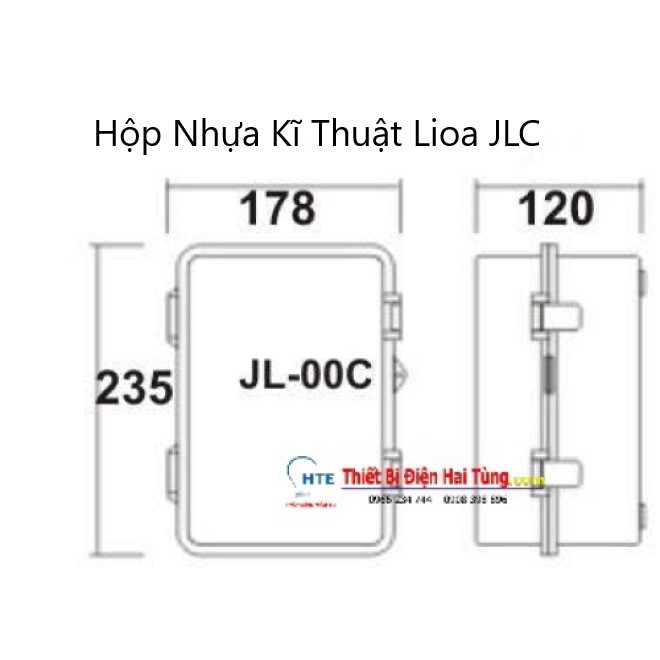 Hộp Nhựa Kĩ Thuật Lioa JL 00C,  Tủ Nhựa LIOA JL00C | Nhựa ABS chắc chắn, có ron kín nước, Tặng Phụ Kiện Ốc Vít