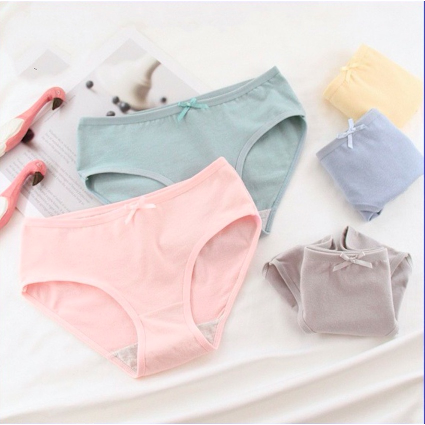 Quần Lót Nữ Cotton 100% kháng khuẩn thoáng mát đính nơ xinh siêu tôn dáng mẫu 978
