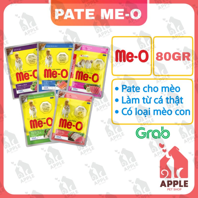 [80GR] Pate cao cấp cho mèo Me-o - Đủ hương vị