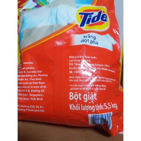 Bột giặt Tide 5,5kg Trắng Đột Phá