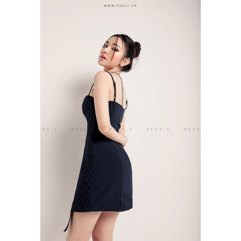 PEEL.T - Esme Dress - Đầm 2 dây body xanh, nude, xanh đen navy