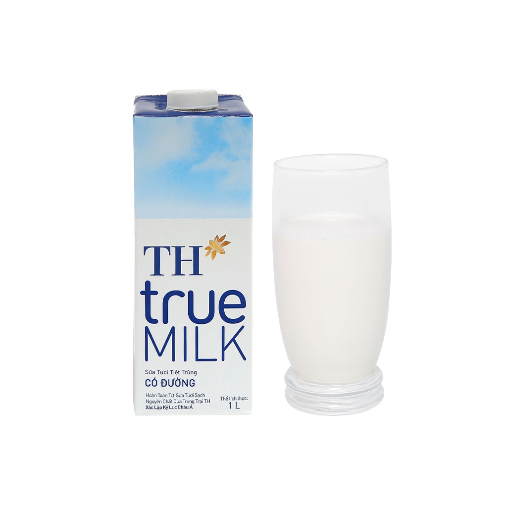THÙNG 12 HỘP 1 LÍT SỮA TƯƠI TIỆT TRÙNG TH TRUE MILK