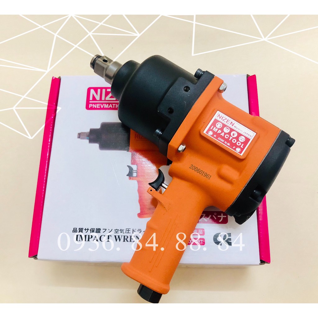 Súng bắn bulong 3/4'' Nizen 2 búa công nghệ Nhật bản, momen xoăn 2800N.m,  dụng cụ sửa chữa Kako store