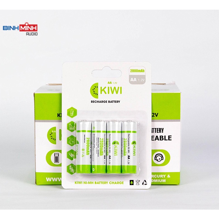 8 viên pin sạc Kiwi 2800mAh