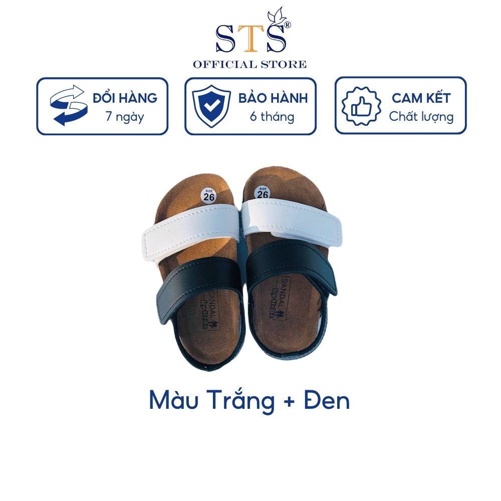 Giày Sandal Trẻ Em Dép DA BÒ THẬT NGUYÊN TẤM Bioline đế trấu quai ngang êm ái thời trang tốt cho sức khỏe bé mã STK07