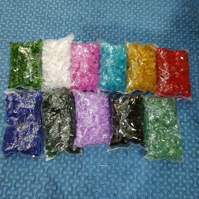 Gói 10 Thánh Giá nhựa trong suốt nhiều màu dùng Trang Trí size 14x14mm