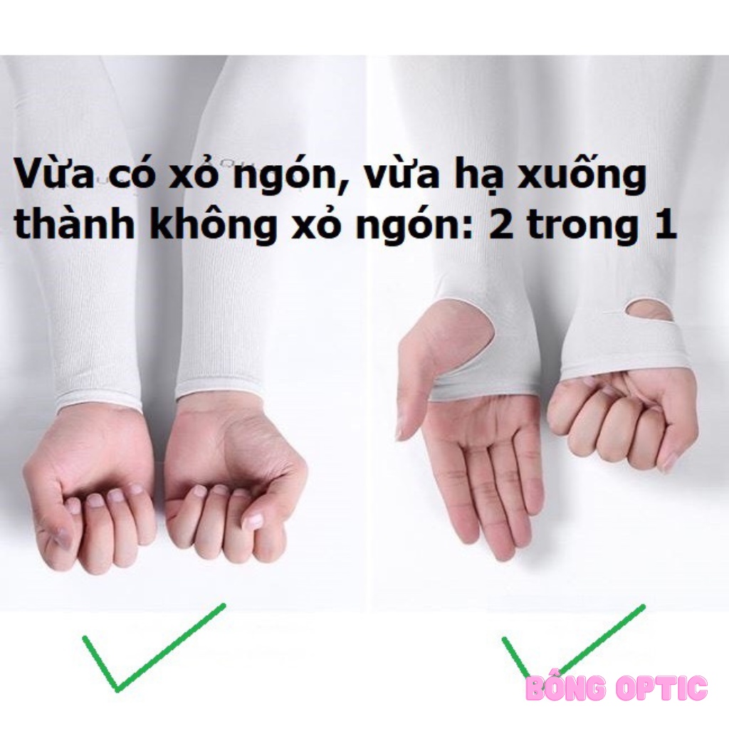 Bộ 2 Ống Tay Chống Nắng, Găng Tay Chống Nắng Hàn Quốc Let's slim