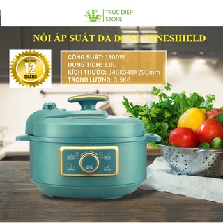 Nồi áp suất NINESHIELD  đa năng KB-618, hầm xương, nồi lẩu, nướng, chiên, nấu cơm tiện dụng KB-618 (bảo hành 12 tháng)