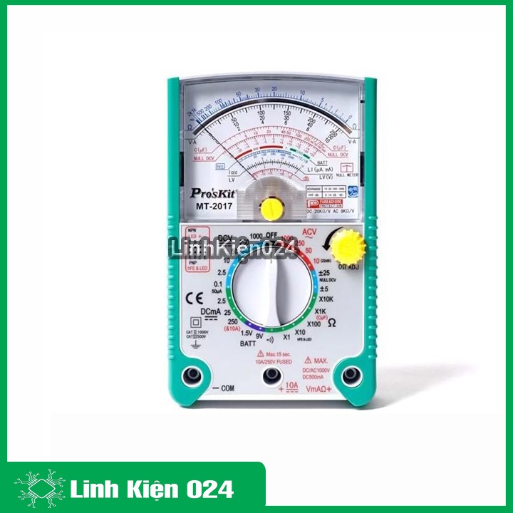 Đồng Hồ Kim Đo Điện Vạn Năng Proskit MT-2017 Tặng Kèm 1 Pin 9V + 2 Pin AAA 1.5V