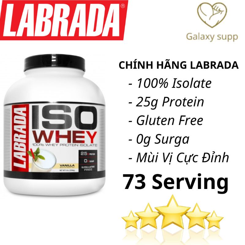ISO WHEY LABRADA - 100% WHEY PROTEIN ISOLATE TĂNG CƠ ĐẲNG CẤP 73 SERVING