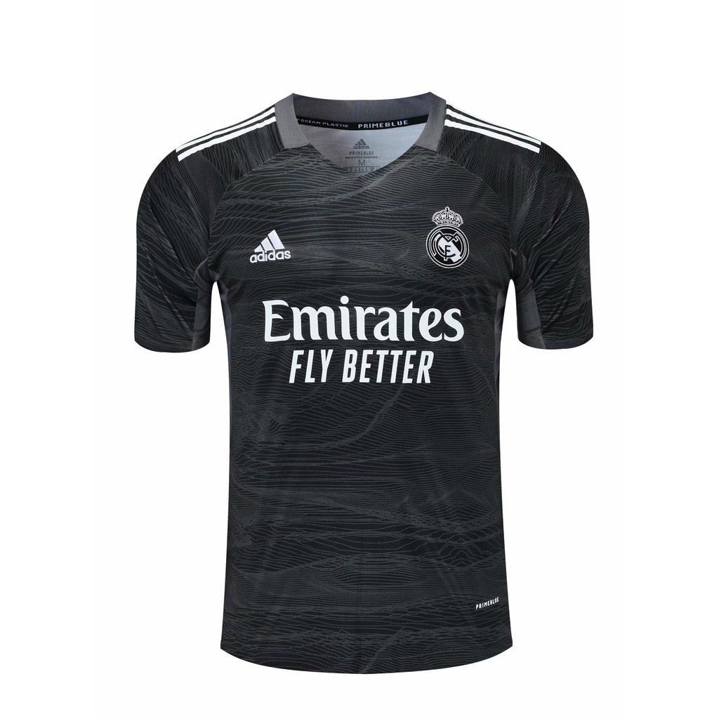 Áo Thun Bóng Đá Màu Đen Cho Thủ Môn Real Madrid 2021-2122