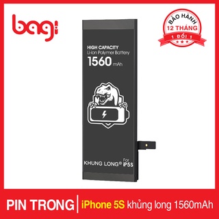 Pin trong khủng long cho Iphone 5s dung lượng chuẩn 1560mAh WST