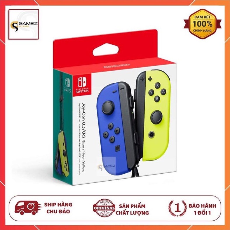 Tay Cầm Nintendo Switch Joy-Con - Mầu Blue/Neon Yellow ()
