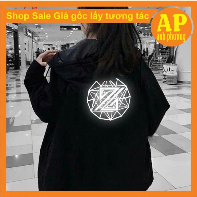 Áo khoác kaki chũ Z phản quang hàng vải kaki 1 lớp có hình in phản quang bạc phản quang 7 màu