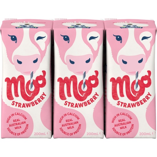 Thùng 24 Hộp Sữa tươi Devondale Moo Dâu 200ml
