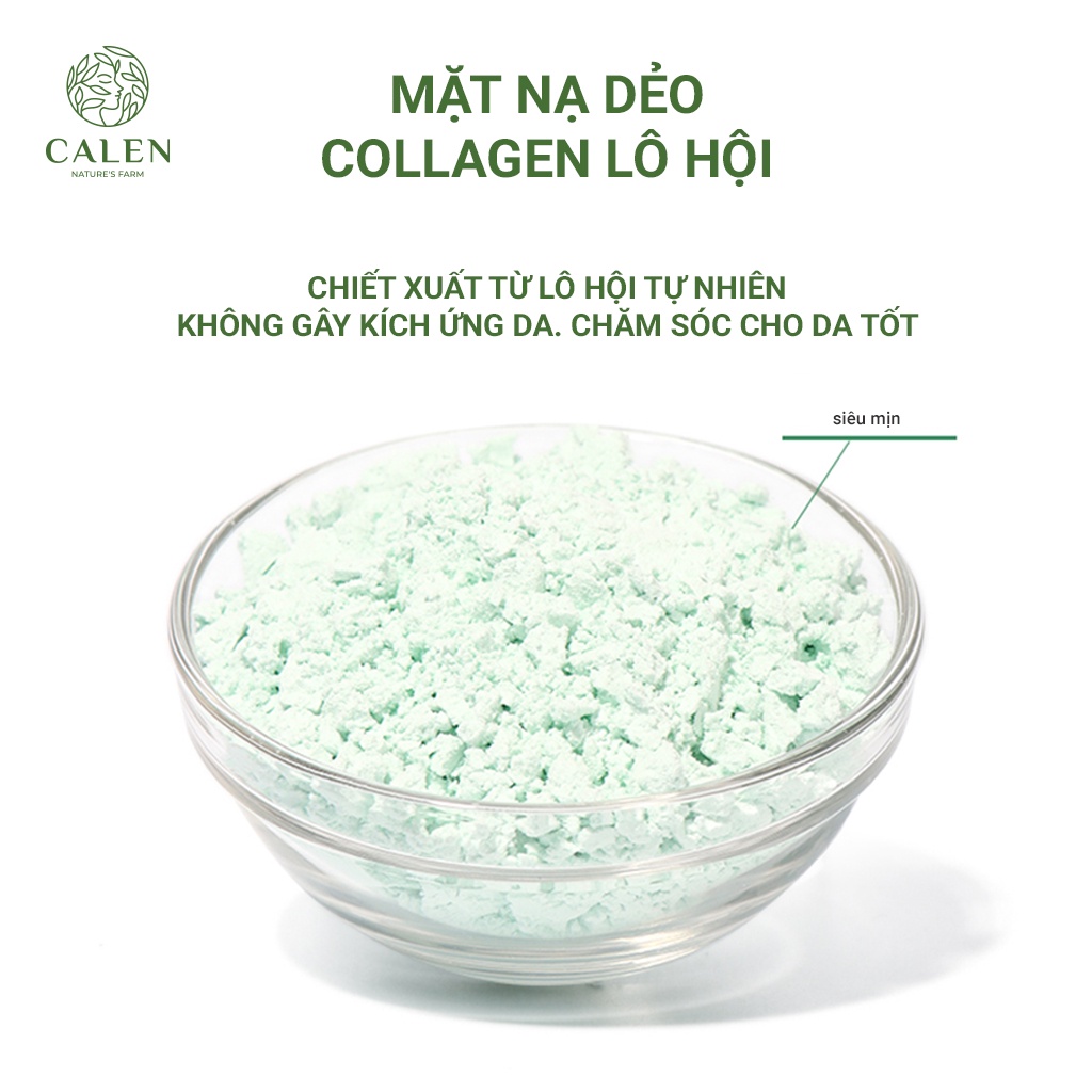 Mặt nạ đắp mặt dẻo collagen lô hội đắp mặt nguyên chất - Đắp mặt - Rửa mặt - Giúp tẩy da chết, Dưỡng trắng da Calen