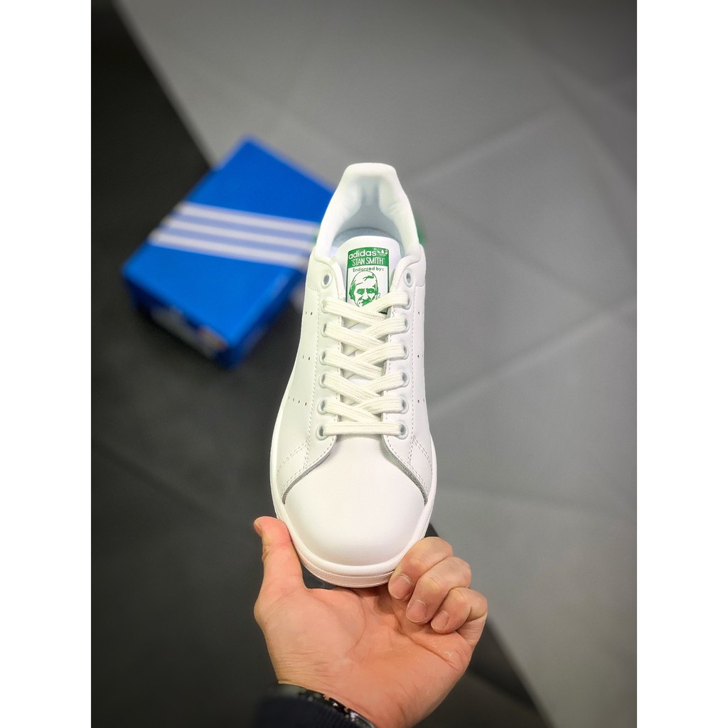 Sale XẢ HẾT 【Bắn thật】Adidas STAN SMITH M20324 xanh tất cả da trắng kết cấu cổ điển uy tín 2020 new ^ . <