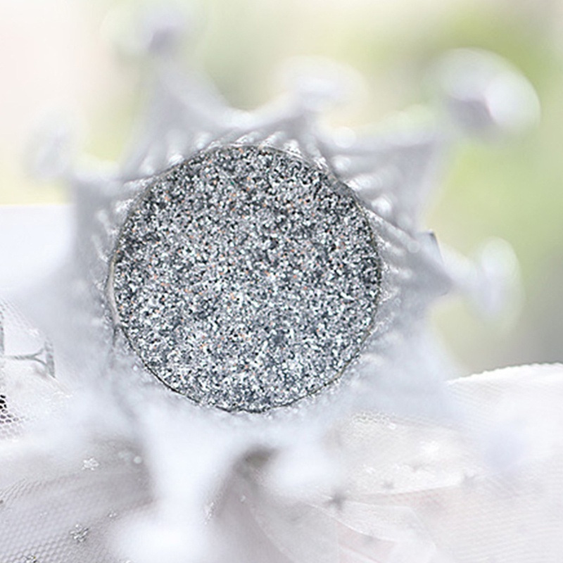 Kẹp Tóc Hình Vương Miện Mini Phối Ren Thời Trang