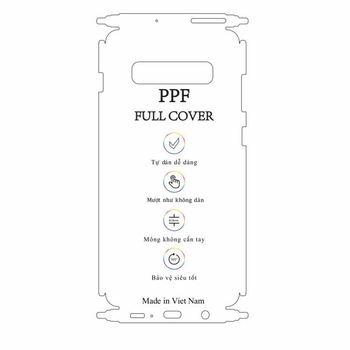 Dán dẻo PPF Samsung S10 Plus mặt sau và viền