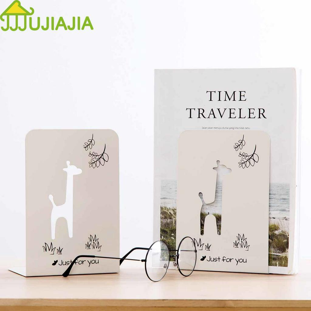 Set 2 chân đế JUJIAJIA làm từ kim loại họa tiết hoạt hình sử dụng đỡ sách / tài liệu