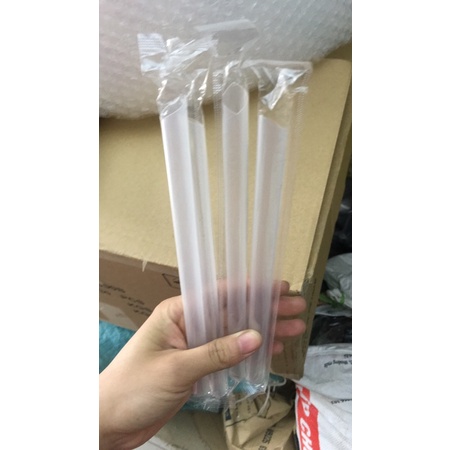 5kg ống hút bọc nilon uống trà sữa P12, ống sinh tố P8