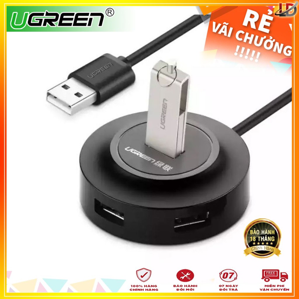 Hub USB 2.0 4 cổng tốc độ cao chính hãng UGREEN CR106