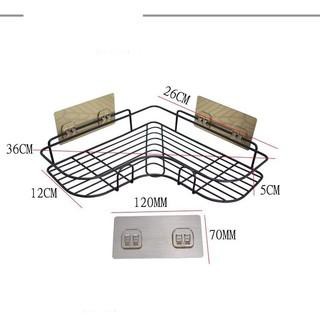 Kệ Góc Thép Sơn Tĩnh Điện Dán Tường Phòng Tắm , Giá Góc Để Đồ Bếp , Khay Gia vị Tiện Dụng  (Ảnh Video Thật)