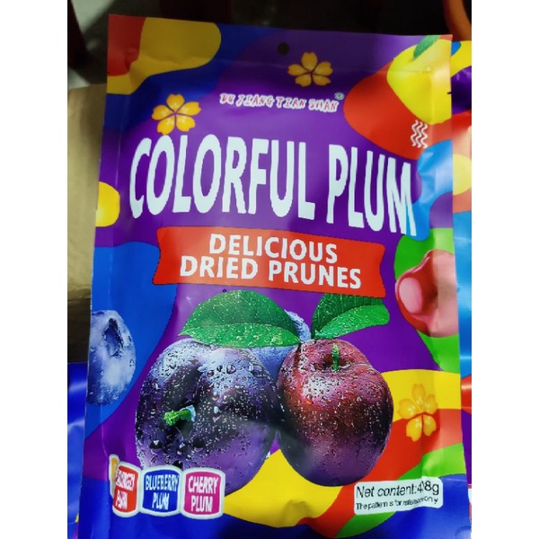 Ô mai (Trái cây sấy) Colorful Plum mix vị (cherry, blueberry, mận) - gói 408g