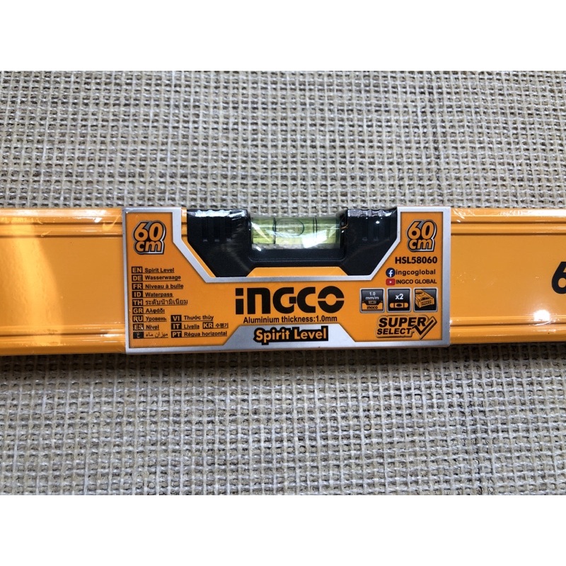 Thước thủy nhôm dài 600 INGCO HSL58060
