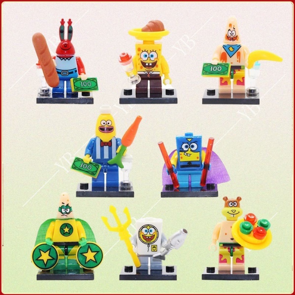 Đồ Chơi Lắp Ráp Mô Hình lego Hình Chú Cua/Cua/Ngôi Sao Spongebob Cho Trẻ Em