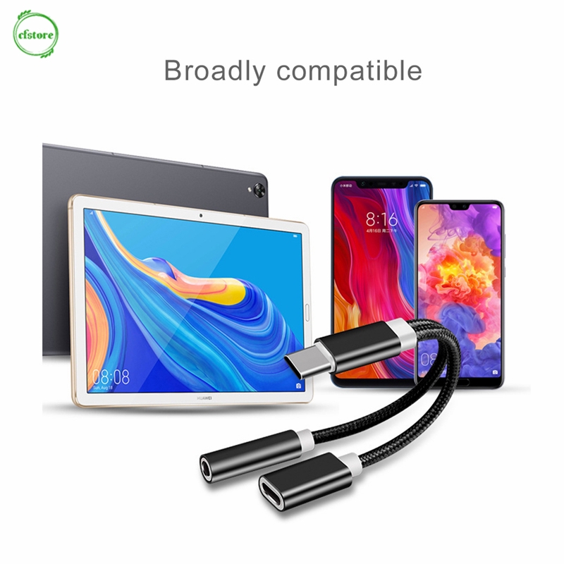 Cáp Chuyển Đổi Type-C Sang 3.5mm 2 Trong 1 Tiện Lợi