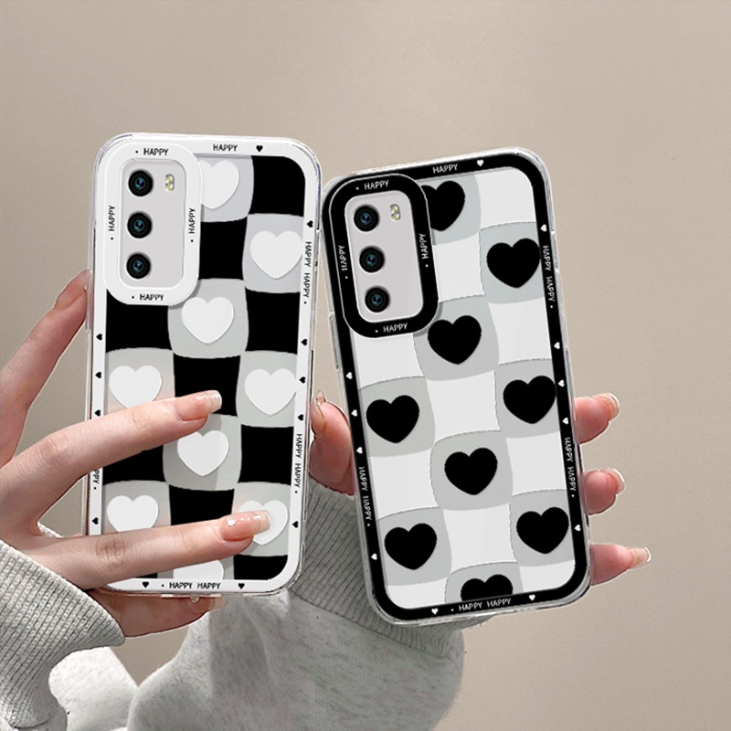 Ốp Điện Thoại TPU Mềm Trong Suốt Họa Tiết Trái Tim Cho Huawei Y7A Nova 5T 3i Y7 Pro Y9S Y9 Prime 2019 P20 P30 Lite P40