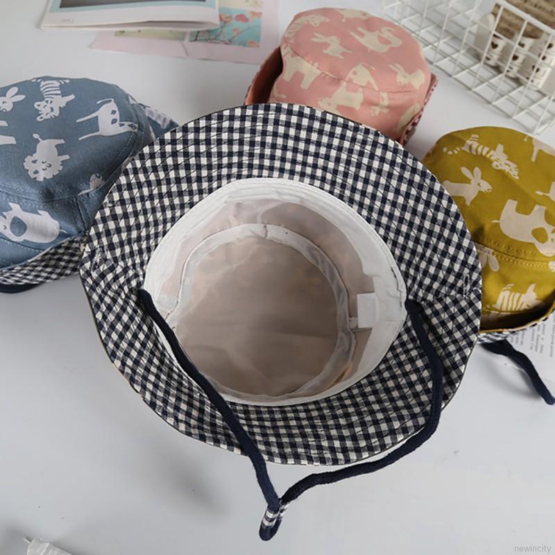 Mũ rộng vành họa tiết hoạt hình dễ thương cho bé