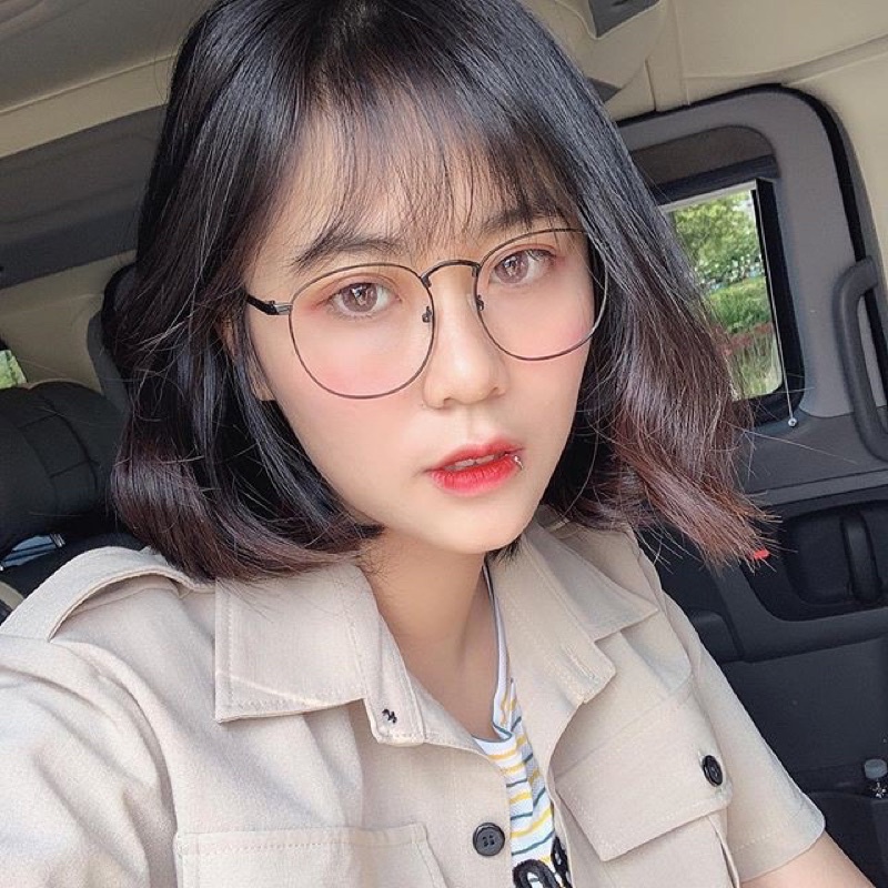 Kính giả cận, Gọng kính kim loại tròn 9396 Jolie eyewear chống ánh sáng xanh, UV400