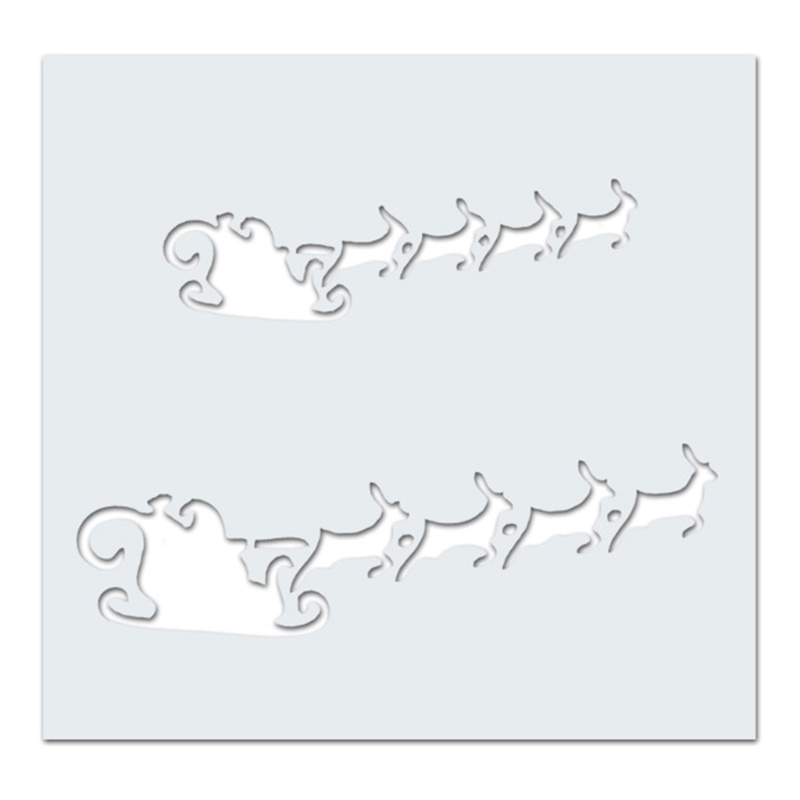 Bộ 2 Khuôn Tô Màu Trang Trí Hình Tuần Lộc Giáng Sinh